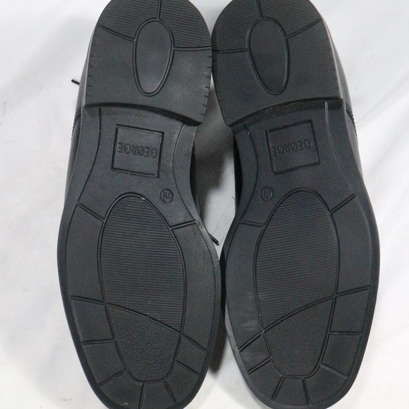 GEORGE Chad Black leather Narrow Width Oxfords - Picture 12 of 12